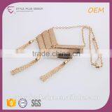 N72165I01 Small Quantity Acceptable Zinc Alloy Statement Thick Cheap Gold Teething Tassel Stainless Steel Necklace Jewelry thumbnail-2