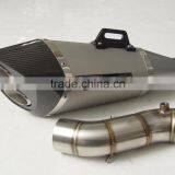 Superbike Racing Parts Dual Outlet Slip-On Series Exhaust Muffler With Mid Pipe For Yamaha R1(2009-2014) Stainless Steel thumbnail-1