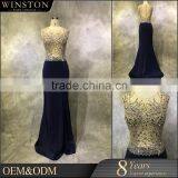 Fashion professional best navy long chiffon dress                        
                                                Quality Choice