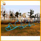 Staninless Steel Garden Sculpture Metal Fish Sculpture For Decoration