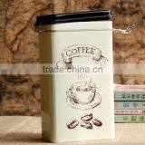 2015 Beautiful Rectangular Shaped Metal Coffee Tin Box