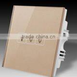 Wireless US/ EU Standards Modern Tempered Glass 3 Gang 1way White Wall Electric Smart Touch Switch Wifi Controlled Power Switch thumbnail-3