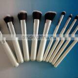 Pearl White Handle 10pcs Synthetic Cosmetic Makeup Brush Set