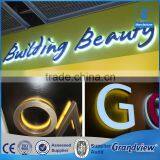 Golden Paint Stainless Steel Waterproof LED Backlit Letter Sign thumbnail-5