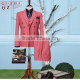 European Style Anti-static Red Wedding Best Man Suits thumbnail-3