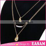 Fashion Three Layer Pearl Gold Necklace Designs Quality Choice thumbnail-1