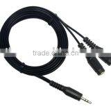 Audio Cable,3.5mm Stereo Plug to 2*3.5mm MONO Jacks
