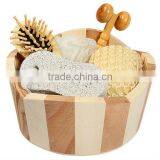 Natural Wooden Ceramic Bathroom Accessory