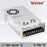 CE RoHS Approved Factory Outlet Ac Voltage Regulator Switch Power Supply 250 15v