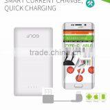 2016 Ultra-slim 6mm Credit Card Size Super Slim Credit Card Business Card Built-in Cable Portable Power Bank 4000mAh thumbnail-1