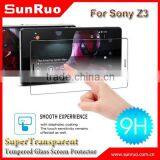 9h tempered glass screen protector for sony z3, for sony xperi z3 screen protector