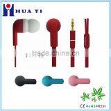 High Quality Plastic In-ear Earphoen Flat Cable Earphone for Mp3 CE/ROHS REACH Approved thumbnail-1