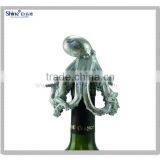 Silver Foil Lighted Seahorse Bottle Stopper/octopus Wine Bottle Stopper With Wooden Cork Make You Own Wine Bottle Stopper thumbnail-2