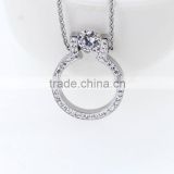 Wholesales U designed pendant with silver zircon magnetic jewelry