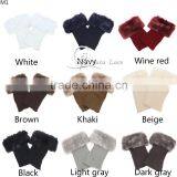 new winter knitted women leg warmer with villi-loom knitting wool leg warmers