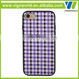 Full Wrap Edge Checked Pattern Case Tpu Cover for IPhone 7