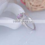 925 Sterling Silver Women Fashion Prong Setting Ring With Purple Zircon thumbnail-2