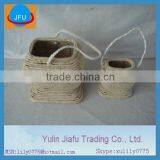 Rectangle Handmade Corn Husk Wall Hanging Storage Basket thumbnail-1