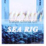 Cheap Gold Color Hook Small Feather Tail Soft Sabiki Lures Sea Rig thumbnail-1