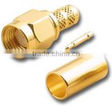 Gold Plated SMA Male Crimp Connector with Pin for RG58 cable