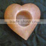 Heart Shape Tea Light Holder/ Rock Salt Tea Light Holder/ Himalayan Salt thumbnail-6