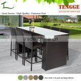 Bar Table Set With Barstools 7 Piece Outdoor Wicker Patio Furniture thumbnail-1