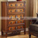 Classic American Solid Wood Furniture Five Drawers Side Cabinet thumbnail-1