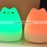 Colorful Animal Silicone Nightlight USB Charging Nightlight Color Changing Cartoon Colorful Lamp Cat Desk Lamp thumbnail-6