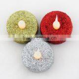 X-mas Battery Operated Led Candle Tea Light Golden Red Silver thumbnail-2
