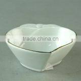 At Fire Sale Prices Beautiful Gold Edge Peach-shaped Super White Ceramic Dinner Dish for Restaurant,ceramic Dishes for Wholesale thumbnail-1