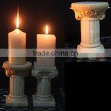 Resin Vintage Wedding Decoration Shabby Chic Pillar Candle Holders thumbnail-1