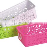 Eco-friendly PP material storage plastic utility basket with handle