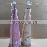 handmade glazed ceramic essential oil vinegar set