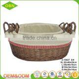 Custom China Best Sales Handmade Fabric Lining Cheap Wicker Bread Baskets for Supermarket Display thumbnail-6