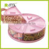 Emc 2017 Plastic Candy Box 5 Divided Storage Box With Cover Food Container With Cover thumbnail-5