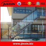 Round Glass Stair Handrail With Bracket thumbnail-1