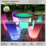 Dimmable Glow Lounge Round Table and Chairs for Restaurant thumbnail-2