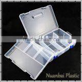 2-layer Plastic Jewelry Clear Storage Adjustable Compartments Tool Bin Storage Box thumbnail-1
