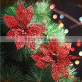 Cheap 6" Glitter Hollow Wedding Party Decor Christmas Flowers Xmas Tree Decorations thumbnail-3