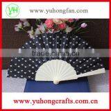 Custom Printed Polyester Fabric Plastic Promotion Hand Fan thumbnail-1