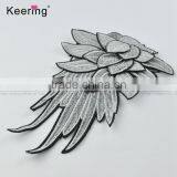 Pretty Lotus Flower Decoration Clothing Embroidery Patch Pair WEF-020 thumbnail-3