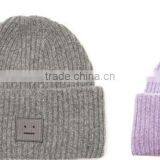 Europe and the United States Face Labeling Box Embroidered in Autumn and Winter Lovers of Woolen Hat Knitted Cap Pointe thumbnail-1
