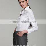 100% Cotton Classic White Slim Fit Ladies Office Uniform Shirts Long Sleeve Women t Shirt Dresses Shirts thumbnail-2