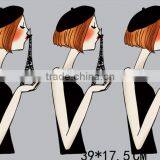 Customized Beautiful Girl Logo Heat Transfer Paper for T-shirt/garment Heat Tranfer Label