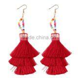 Bohemian Jewelry Small Beads With Tassel Dangle Earrings thumbnail-2
