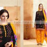 Fresh Cotton Patiala Readymade Embroidery Suits thumbnail-1