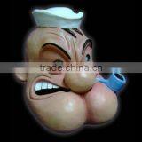 POPEYE THE SAILOR MAN LATEX MASK Halloween Costume Prop thumbnail-1