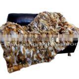 CX-D-83 Custom Made European Style Genuine Fox Fur Bedding Set Luxury thumbnail-3