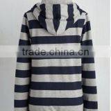 Cheap Women Striped Jerseys Hoodie Varsity Jackets With Hat thumbnail-4