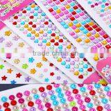 Colorful Love Heart Shape Self-adhesive Acrylic Rhinestone Sticker,Crystal Rhinestone Sticker thumbnail-3